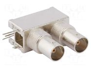 Connector: BNC; socket; female; angled 90°; 75Ω; THT; polypropylene AMPHENOL RF