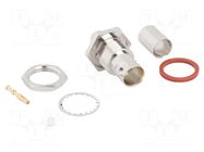 Connector: BNC; socket; female; straight; 75Ω; crimped; PTFE; brass AMPHENOL RF