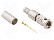 Connector: Micro BNC; plug; male; straight; 75Ω; crimped; for cable AMPHENOL RF