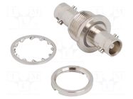 Adapter; HD-BNC female,both sides; Insulation: POM; 75Ω; brass AMPHENOL RF