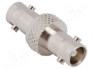 Adapter; HD-BNC female,both sides; Insulation: PTFE; 75Ω; brass AMPHENOL RF