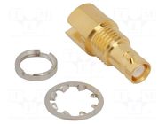 Connector: Micro BNC; socket; female; straight; 50Ω; SMT; PTFE AMPHENOL RF