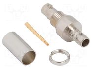 Connector: Micro BNC; socket; female; straight; 50Ω; crimped; PTFE AMPHENOL RF