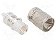 Plug; UHF (PL-259); male; straight; soldering; for cable; LCP AMPHENOL RF