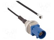 Cable; AMC female,Fakra male; angled,straight; 0.3m AMPHENOL RF
