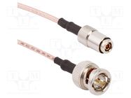 Cable; 75Ω; 1,0-2,3 male,BNC male; straight; 1.5m AMPHENOL RF