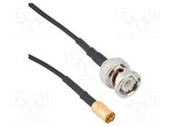 Cable; 50Ω; BNC male,SMB female; straight; 0.5m AMPHENOL RF