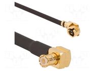 Cable; AMC female,MCX male; angled; 0.3m AMPHENOL RF