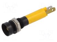 Indicator: LED; recessed; yellow; 24VDC; Ø8mm; IP67; connectors CML INNOVATIVE TECHNOLOGIES