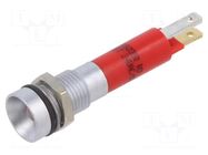 Indicator: LED; recessed; red; 24VDC; 24VAC; Ø8mm CML INNOVATIVE TECHNOLOGIES