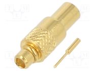 Plug; MMCX; male; straight; 50Ω; soldering; for cable; PTFE AMPHENOL RF