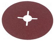 Sanding plate; Ø: 125mm; fiber; Granularity: 80; 22mm 3M