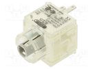 Contact block; -30÷70°C; Illumin: yes; IP00; Contacts: NO; 3mm SCHLEGEL