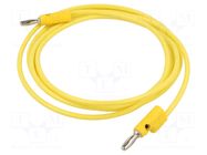 Test lead; 60VDC; 30VAC; 15A; Len: 1.829m; yellow; B POMONA