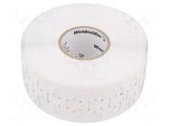 Label; 5÷8mm; polyester; white; -40÷150°C; leaded; WM; UL94HB; reel WEIDMÜLLER