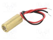 Module: laser; 5mW; red; line; 635nm; 3÷6VDC; 2÷5mA; 60° PICOTRONIC