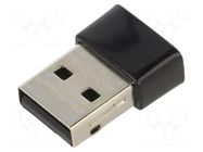 PC extension card: WiFi network; USB 2.0; black; 2.4÷5.8GHz QOLTEC