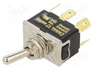 Switch: toggle; Pos: 2; DPDT; ON-ON; 10A/250VAC; T7; Toggle: round CANAL ELECTRONIC