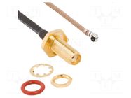Cable; AMC female,SMA female; angled,straight; 0.3m; 50Ω AMPHENOL RF