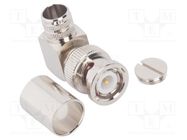 Connector: BNC; plug; male; angled 90°; 50Ω; soldering,crimped AMPHENOL RF