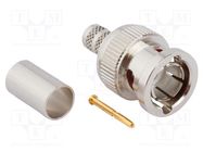 Plug; BNC; male; straight; 75Ω; crimped; for cable; PTFE; -65÷165°C AMPHENOL RF