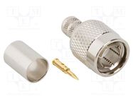 Plug; TNC; male; straight; 75Ω; RG6; crimped; for cable; POM AMPHENOL RF