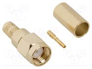 Plug; RP-SMA; reverse,female; straight; 50Ω; soldering,crimped AMPHENOL RF