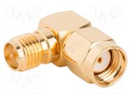 Adapter; RP-SMA male,RP-SMA female; Insulation: PTFE; 50Ω; brass AMPHENOL RF