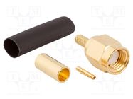 Connector: RP-SMA; plug; reverse,female; straight; 50Ω; for cable AMPHENOL RF