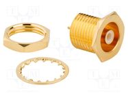 Socket; SMB; male; straight; 50Ω; soldering; PTFE; gold-plated AMPHENOL RF