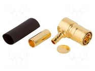 Connector: Mini SMB; plug; female; angled 90°; 75Ω; for cable AMPHENOL RF