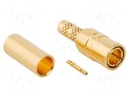 Connector: Mini SMB; plug; female; straight; 75Ω; for cable; PTFE AMPHENOL RF