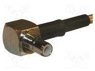 Socket; SMB; male; angled 90°; 50Ω; soldering,crimped; for cable AMPHENOL RF