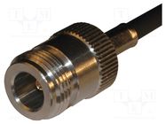 Connector: N; plug; female; straight; 50Ω; crimped; for cable; PTFE AMPHENOL RF