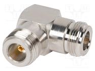 Adapter; N female,both sides; Insulation: PTFE; 50Ω; Mat: brass AMPHENOL RF