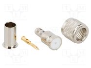 Connector: UHF mini; plug; male; straight; soldering,crimped; PTFE AMPHENOL RF