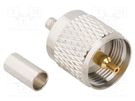 Plug; UHF (PL-259); male; straight; soldering,crimped; for cable AMPHENOL RF
