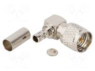 Connector: UHF mini; plug; male; angled 90°; soldering,crimped AMPHENOL RF