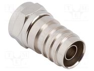 Plug; F; male; straight; 75Ω; crimped; for cable; 2GHz; Mat: brass AMPHENOL RF