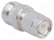 Adapter; N female,TNC male; Insulation: PTFE; 50Ω; brass; 11GHz AMPHENOL RF