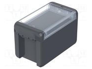 Enclosure: multipurpose; X: 80mm; Y: 151mm; Z: 90mm; BOCUBE; graphite BOPLA