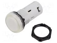 Control lamp; 22mm; Platinum; -25÷70°C; 230VAC; Kind: flat LOVATO ELECTRIC