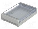 Enclosure: multipurpose; X: 125mm; Y: 191mm; Z: 40mm; BOCUBE; grey BOPLA