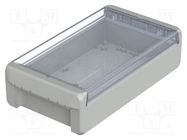 Enclosure: multipurpose; X: 125mm; Y: 231mm; Z: 60mm; BOCUBE; grey BOPLA