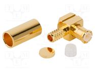 Connector: MCX; plug; male; angled 90°; 50Ω; soldering,crimped AMPHENOL RF