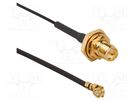 Cable: coaxial; Cable: 1.37 mm Micro-cable; 0.05m; AMC,SMA RP AMPHENOL RF