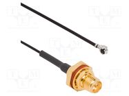 Cable; AMC female,RP-SMA male; angled,straight; 0.3m AMPHENOL RF