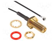 Cable; AMC female,SMA female; angled,straight; 0.3m AMPHENOL RF