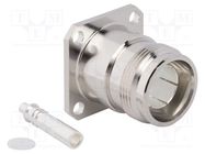 Connector: 4.3-10; female; flange (4 holes),for panel mounting AMPHENOL RF