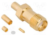 Connector: SMA; plug; female; straight; 50Ω; 1.37 mm Micro-cable AMPHENOL RF